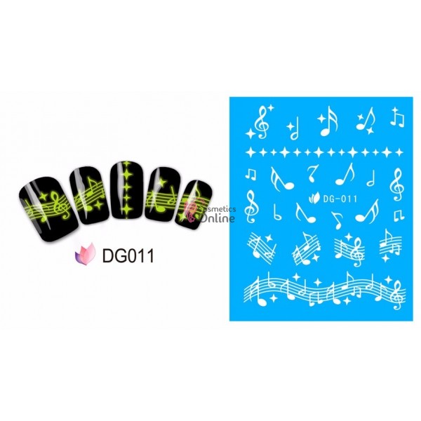 Stickere cu Apa pentru unghii cod DG 011 (Fluorescent)